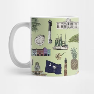 Charleston, South Carolina Pattern - Green Mug